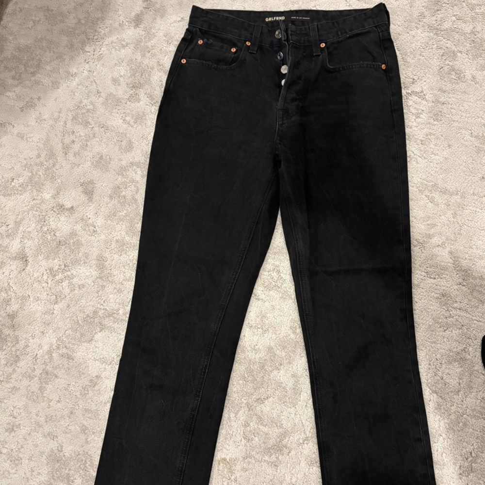 GRLFRND Women's Black Straight Leg Karolina Jeans